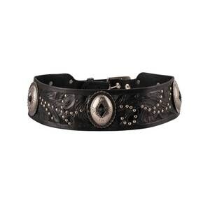 NEW JUAN ANTONIO women's talpa contour belt in black